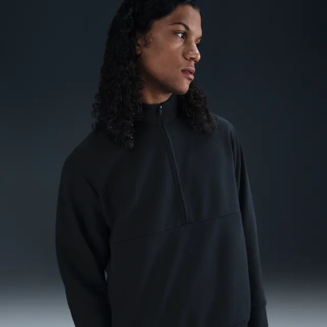 Nike 24.7 ImpossiblySoft Men's Dri-FIT 1/2-Zip Top - Black - Polyester/Modal/Cotton