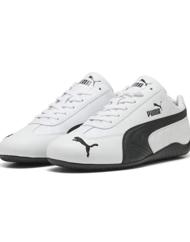 PUMA SpeedCat Leather Sneakers Unisex, White/Black