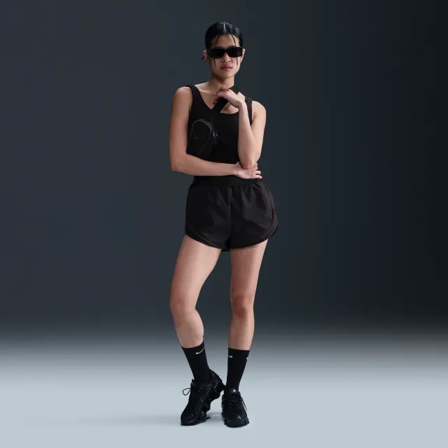 Nike Sportswear Collection Women's Mid-Rise Twill Shorts - Black - Cotton/Polyester/Elastane