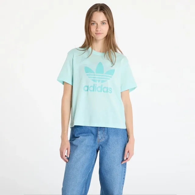 adidas Originals T-Shirt Adidas Adicolor Trefoil Tee Boxy Semi Flash Aqua Xl