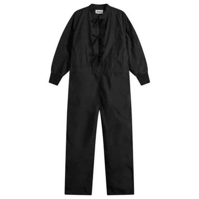 Beams Boy Women's Medical Bow Jumpsuit Black