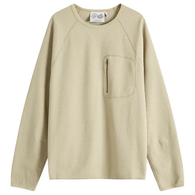 Purple Mountain Observatory Men's Waffle Long Sleeve T-Shirt Sand