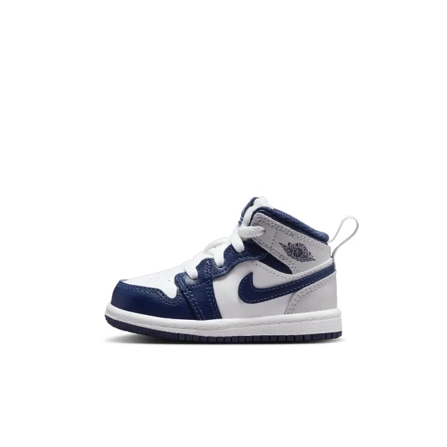 Nike Jordan 1 Mid Baby/Toddler Shoes - White