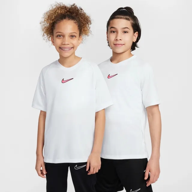 Nike Academy Older Kids' Dri-FIT Short-Sleeve Football Top - White - Polyester