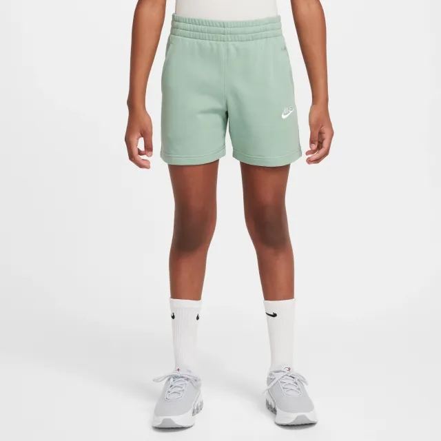 Nike Sportswear Club Fleece Older Kids' (Girls') 13cm (approx.) French Terry Shorts - Green - Cotton/Polyester
