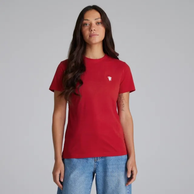 Manchester United Womens Devil Emblem T-Shirt Red