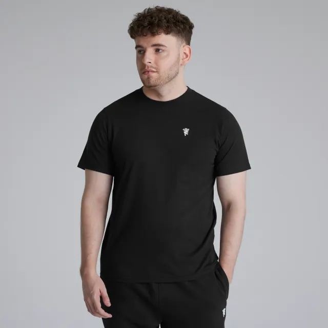Manchester United Mens Devil Emblem T-Shirt Black