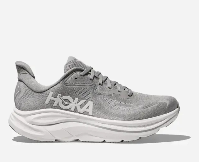 HOKA Men's Clifton 10 Road Running Shoes in Stellar Grey/Stardust