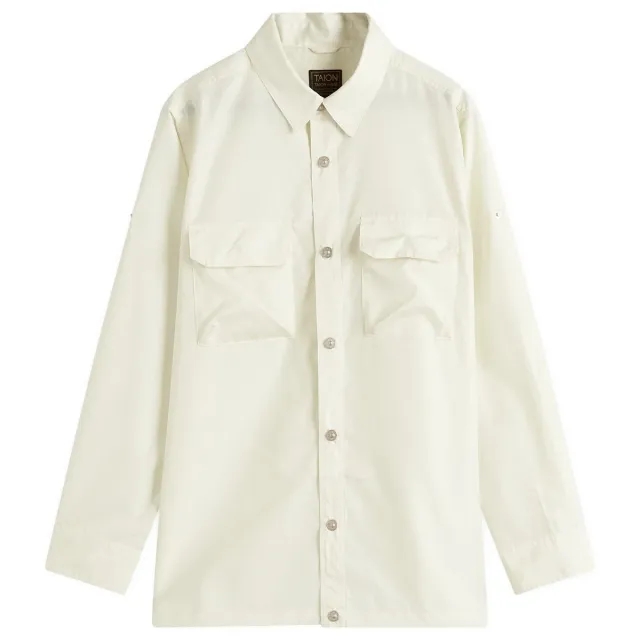 Taion Men's Military Pocket Shirt Off White