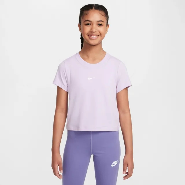 Nike Sportswear Older Kids' (Girls') Cropped T-Shirt - Purple