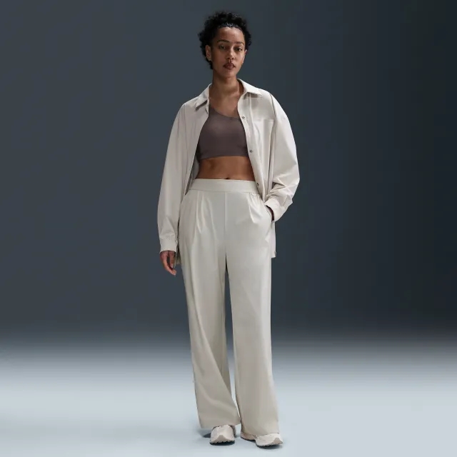 Nike 24.7 PerfectStretch Women's Dri-FIT High-Waisted Loose Wide-Leg Trousers - Brown - Sustainable Materials