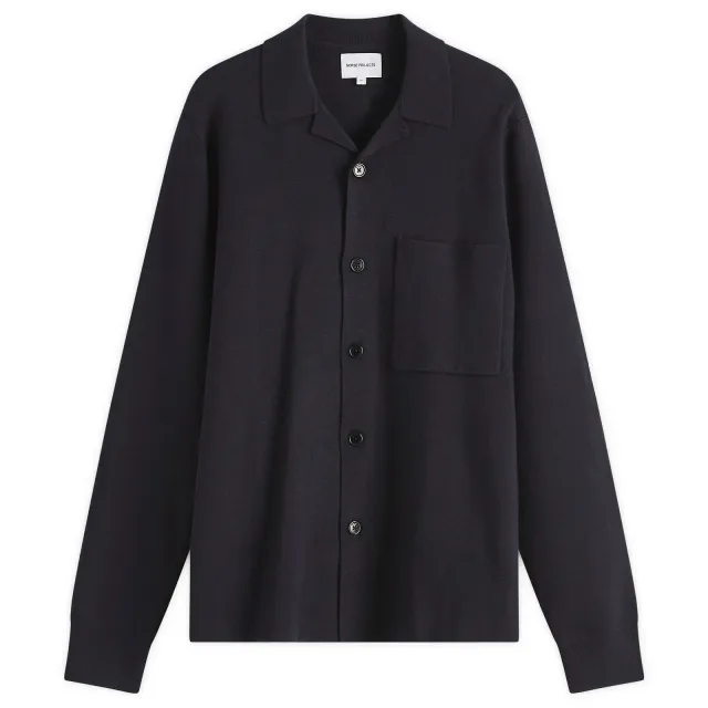 Norse Projects Men's Nicolai Merino Cotton Milano Jacket Dark Navy