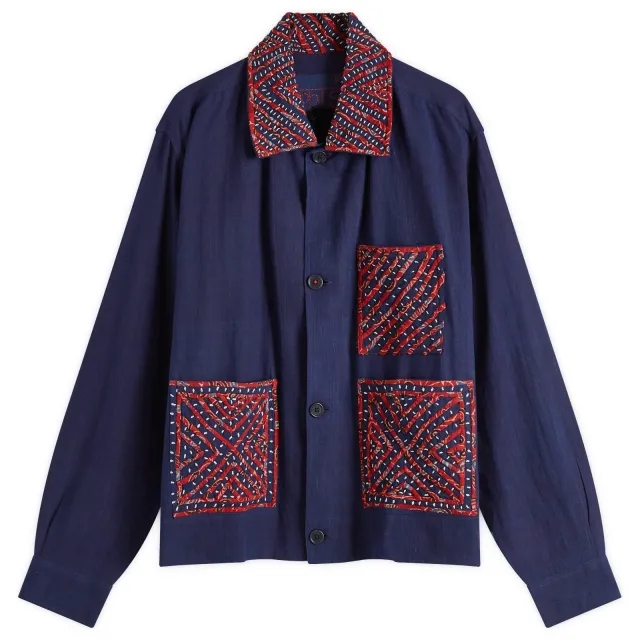 Kardo Men's Bodhi Patchwork Jacket Navy