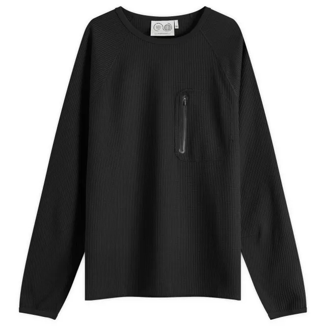 Purple Mountain Observatory Men's Waffle Long Sleeve T-Shirt Black