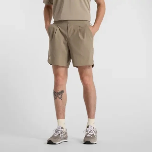 New Balance Men's Tournament Short in Beige Polywoven