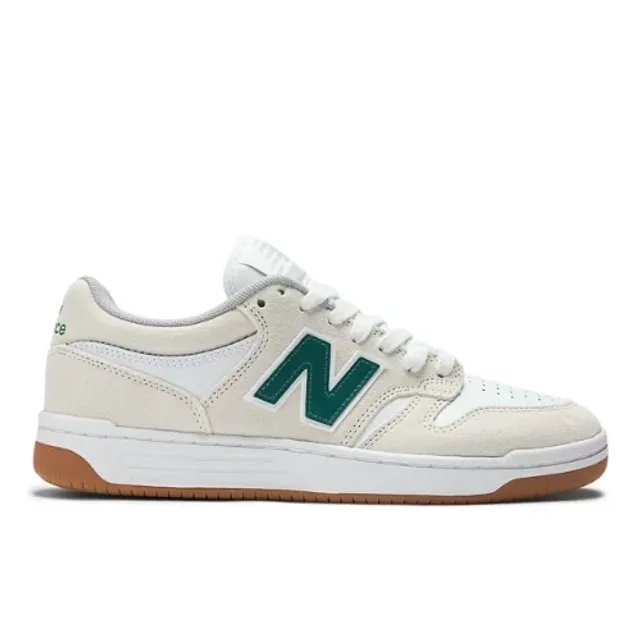 New Balance Men's NB Numeric 480 in White/Green Suede/Mesh
