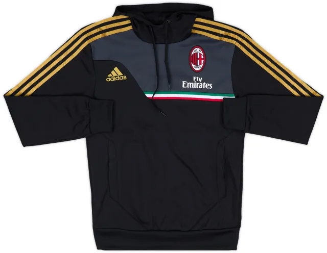 2013-14 AC Milan adidas Hooded Sweat Top (XS)