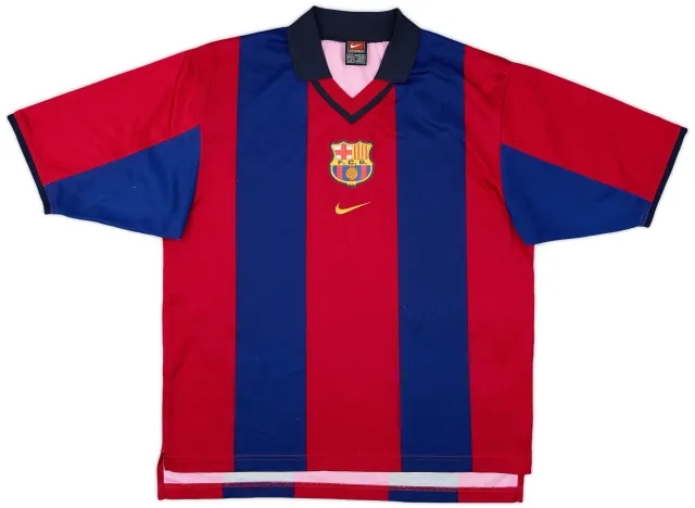 2000-01 Barcelona Basic Home Shirt - 6/10 - (M)