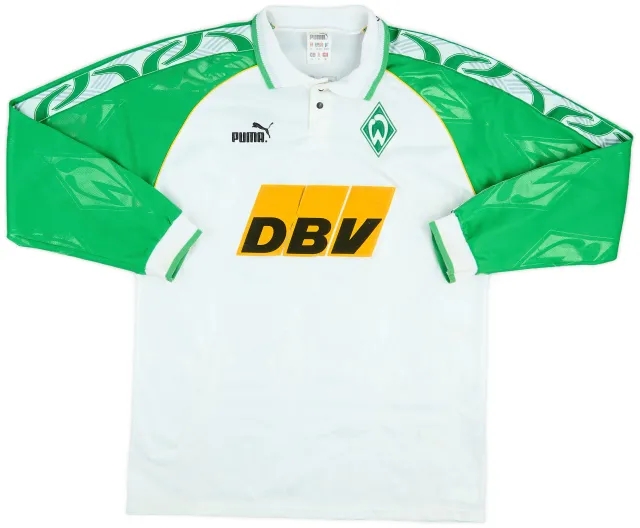 1995-96 Werder Bremen Home L/S Shirt - 9/10 - (M)