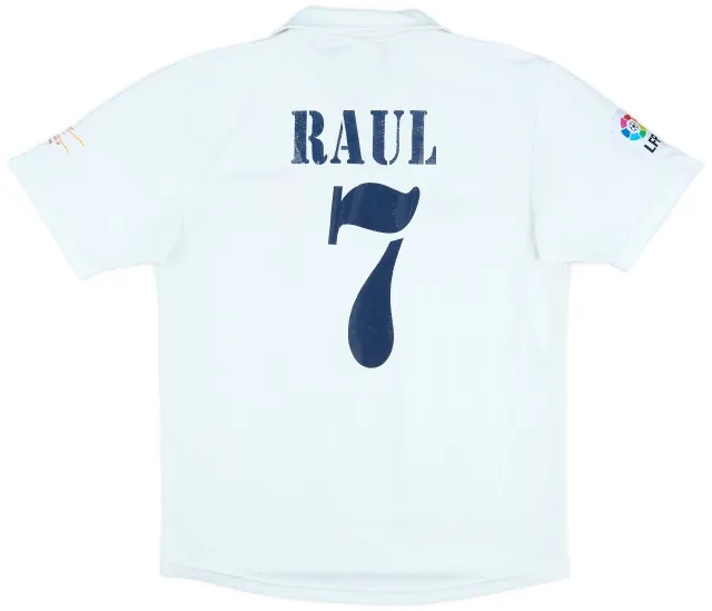 2002-03 Real Madrid Centenary Home Shirt Raul #7 - 4/10 - (S)