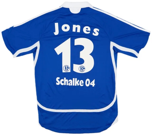 2007-08 Schalke Home Shirt Jones #13 - 5/10 - (S)