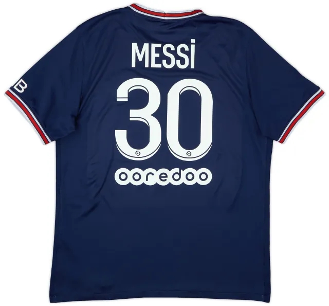 2021-22 Paris Saint-Germain Home Shirt Messi #30 - 6/10 - (L)