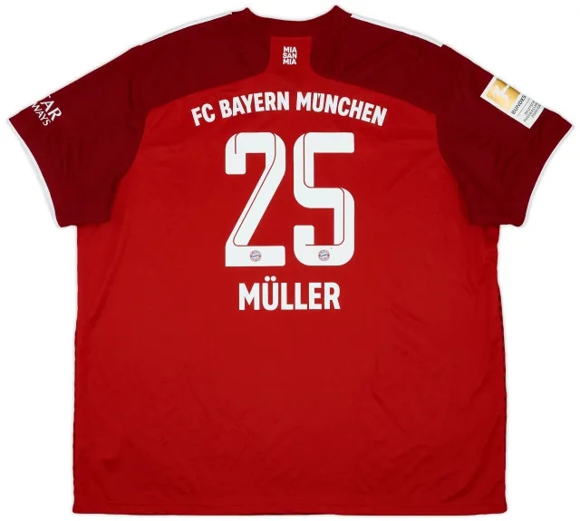 2021-22 Bayern Munich Home Shirt Muller #25 - 7/10 - (3XL)