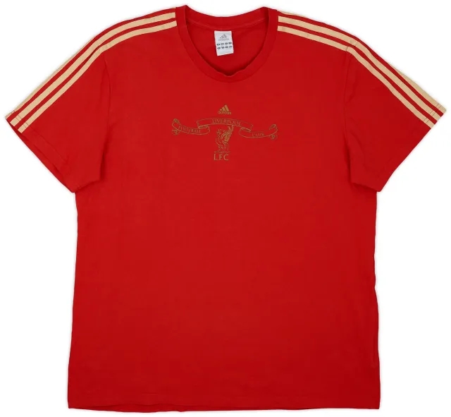 2010-11 Liverpool adidas Cotton Tee - 8/10 - (XXL)