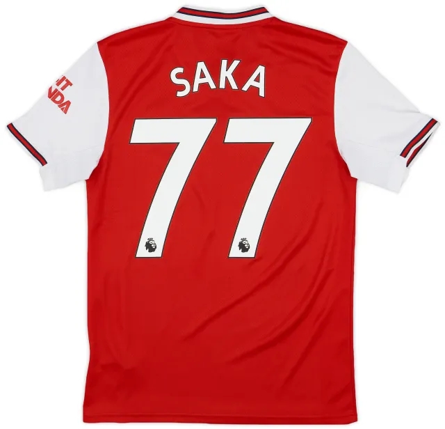 2019-20 Arsenal Home Shirt Saka #77 - 9/10 - (XS)