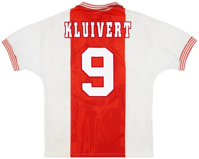 1996-97 Ajax Home Shirt Kluivert #9 - 10/10 - (M)
