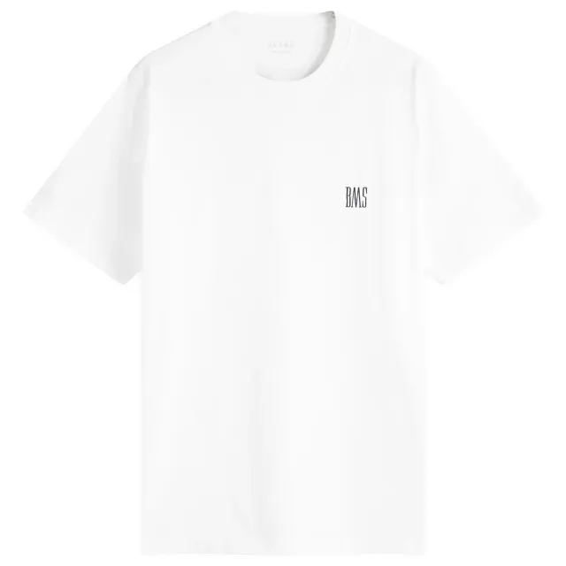 BEAMS Men's BMS Logo T-Shirt White