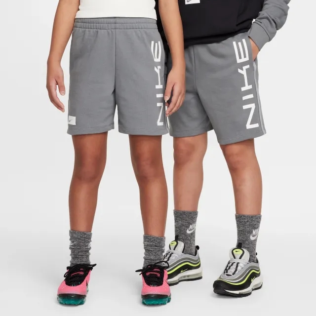 Nike Multi Older Kids' Dri-FIT Fleece Shorts - Grey - Fleece