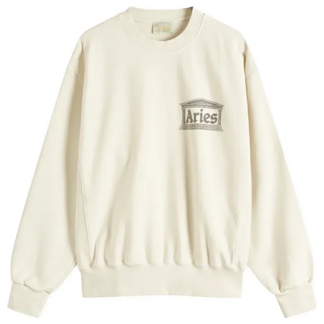 Aries Men's Premium Aged Temple Sweatshirt Off White