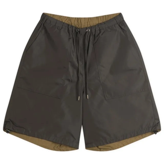 Taion Men's Military Reversible Wide Shorts Black
