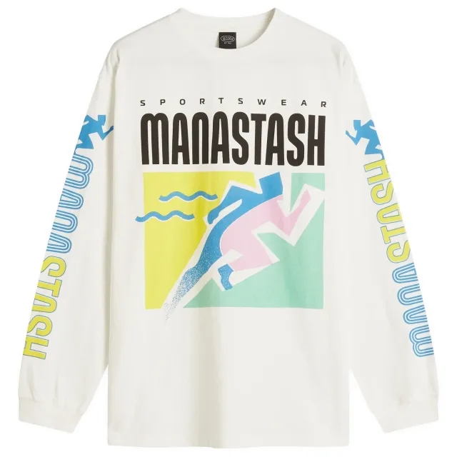 Manastash Men's Re:Ctn Long Sleeve T&F T-Shirt White