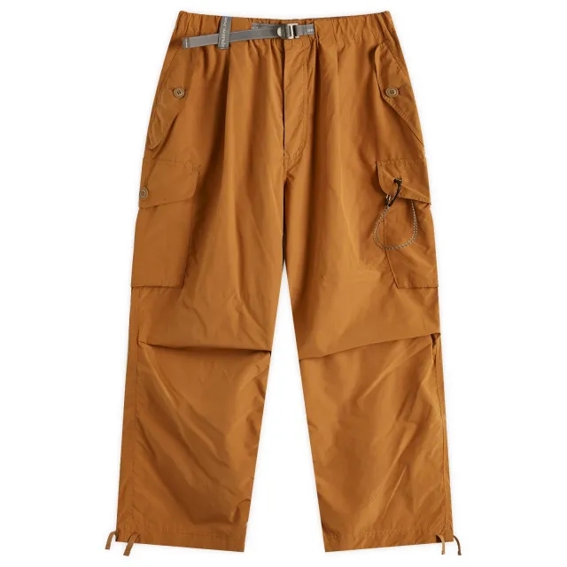 And Wander Men's Oversized Cargo Trousers Light Brown