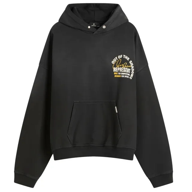 Represent Men's Out Of The Shadows Hoodie Stained Black