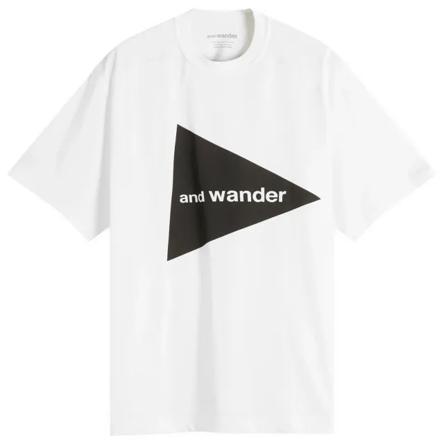And Wander Men's Big Logo T-Shirt White
