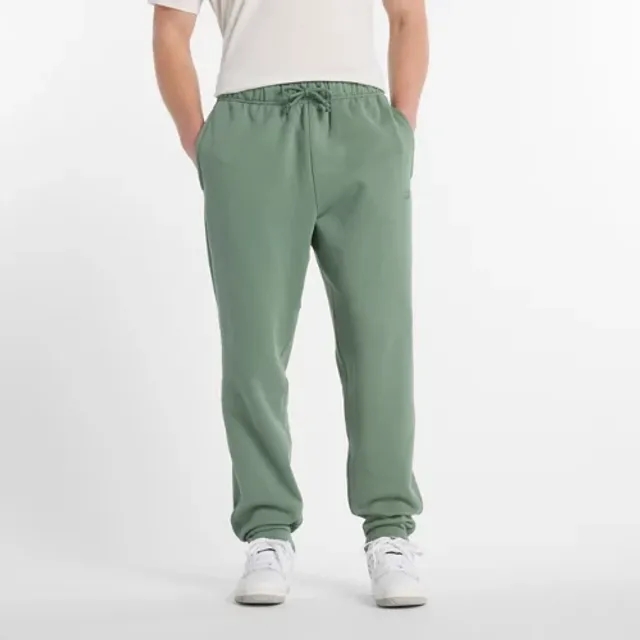 New Balance Men's Athletics French Terry Jogger in Green Cotton