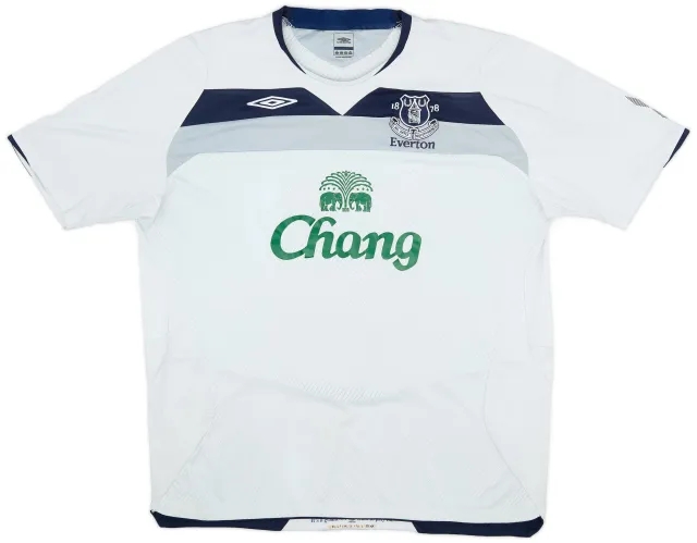 2008-09 Everton Away Shirt Baines #3 - 9/10 - (XXL)