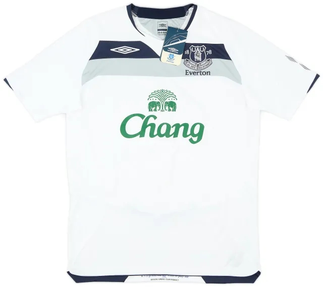 2008-09 Everton Away Shirt Baines #3 (M)