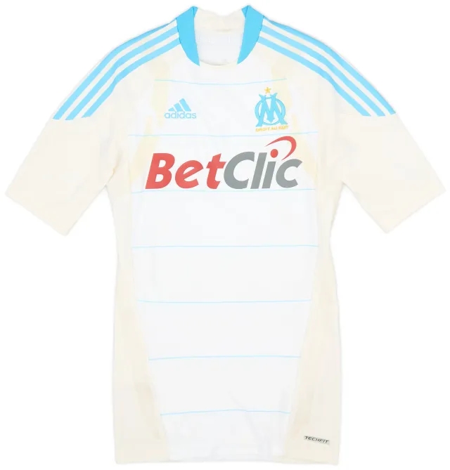 2010-11 Olympique Marseille Player Issue TechFit Home Shirt Gignac #10 - 10/10 - (S)
