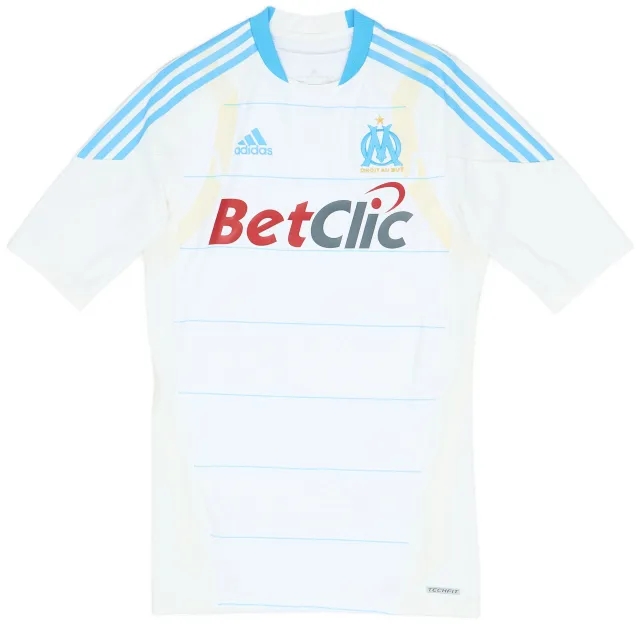 2010-11 Olympique Marseille Player Issue TechFit Home Shirt Gignac #10 - 9/10 - (L)