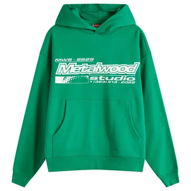 Metalwood Studio Men's La Brea Shop Hoodie Green