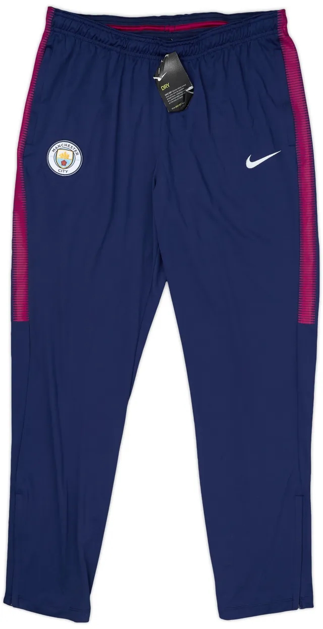 2017-18 Manchester City Nike Track Pants/Bottoms (L)