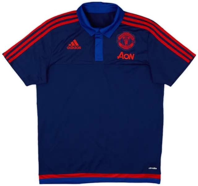 2015-16 Manchester United adidas Polo Shirt - 9/10 - (M)