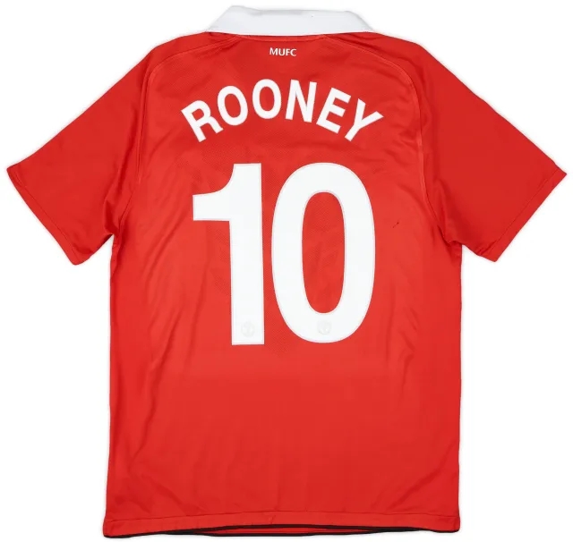2010-11 Manchester United Home Shirt Rooney #10 - 7/10 - (M)