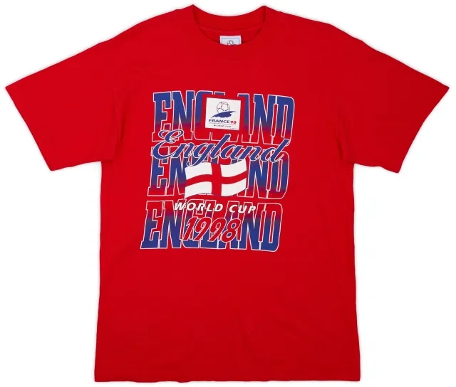 1998 England World Cup 98 Cotton Tee - 8/10 - (M)