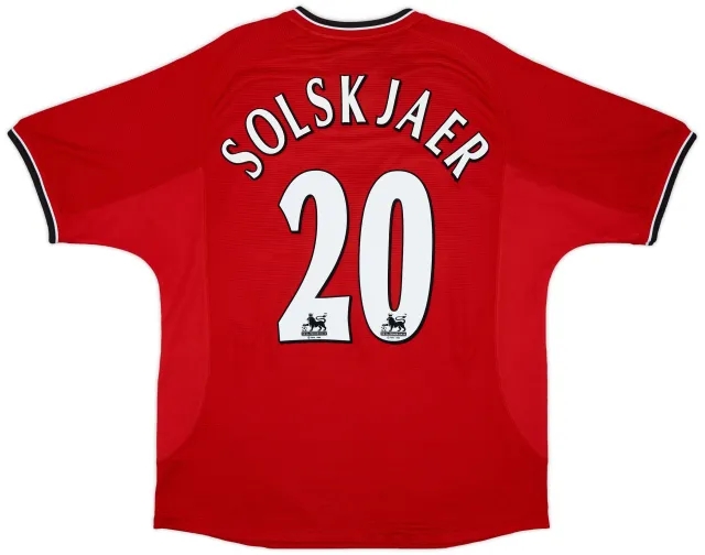 2000-02 Manchester United Home Shirt Solskjaer #20 - 8/10 - (L)