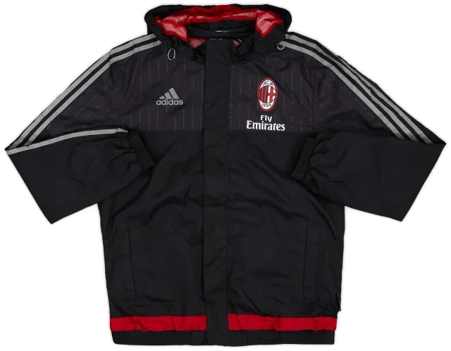 2015-16 AC Milan adidas Hooded Rain Jacket - 8/10 - (M)